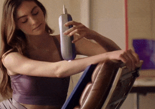 The light passes through the skin's surface and is absorbed by the melanin in the hair follicle.